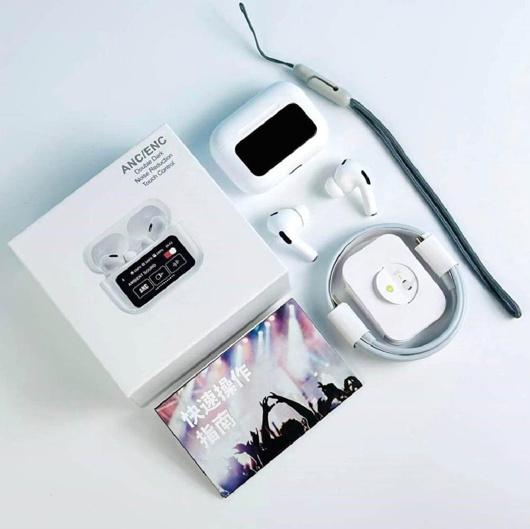 Latest V20 LED touch screen Earbuds ANC+ENC Noise Cancelling - Premium Quality Stile Gadget