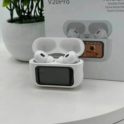V20 Airpods Wireless Earbuds 32H Playtime Bluetooth 5.4 ANC+ENC Noise Cancelling - Stile Gadget