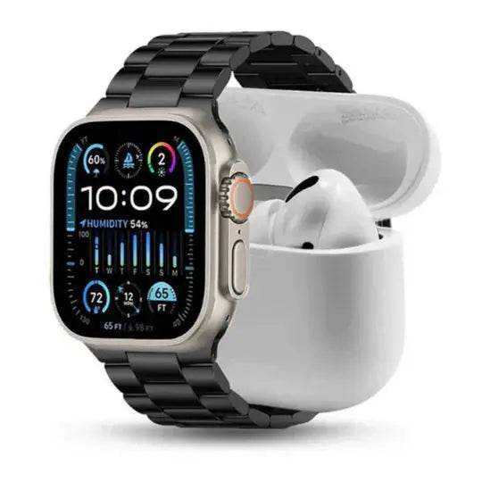 S100 Ultra Smartwatch & AirPods Combo, Sleep Monitor, Bluetooth, 7 Straps - Stile Gadget