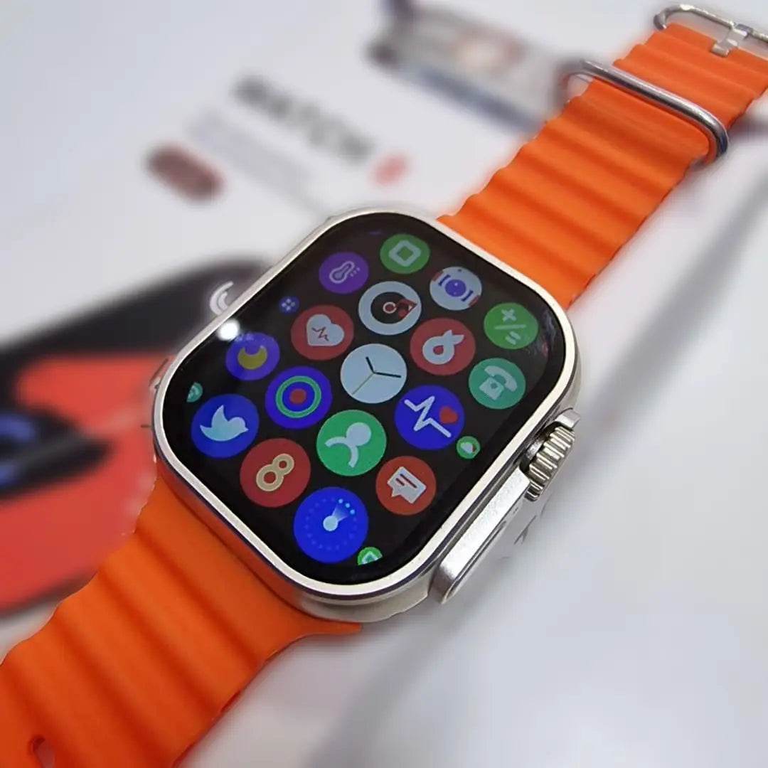 S100 Ultra Smartwatch & AirPods Combo, Sleep Monitor, Bluetooth, 7 Straps - Stile Gadget