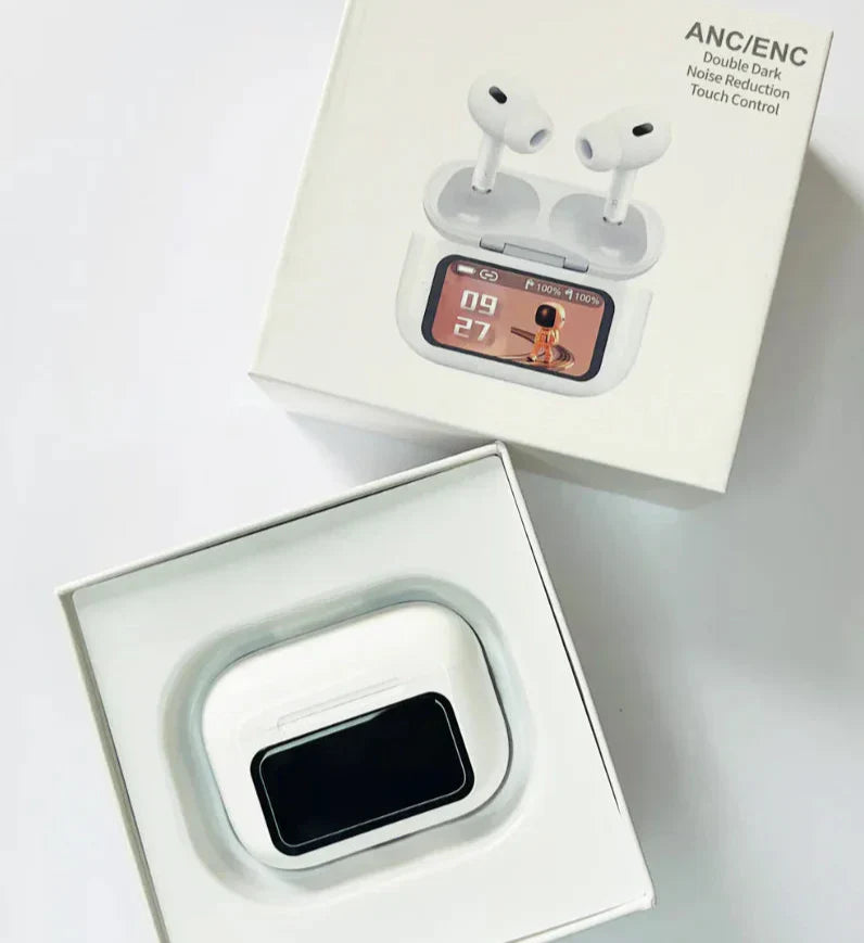 Latest V20 LED  touch screen Earbuds ANC+ENC Noise Cancelling - Premium Quality Stile Gadget