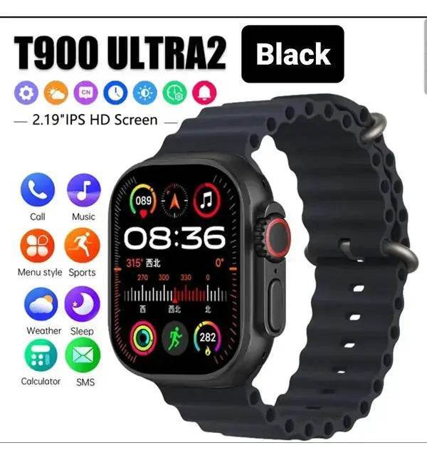 T900 Ultra 2 Smart Watch, High quality hd display with premium quality Strap Full Touch Watch for Men & Women - Stile Gadget