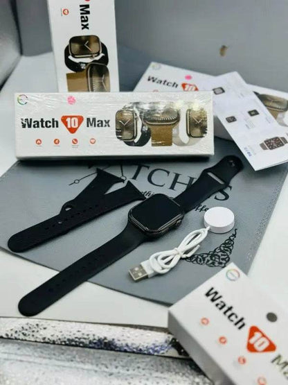 Watch 10 Max | New Model Series 10 Max Smart Watch | Stainless Steel Body With High Definition Edge Display | Bt Calling & Long Battery Life - Stile Gadget