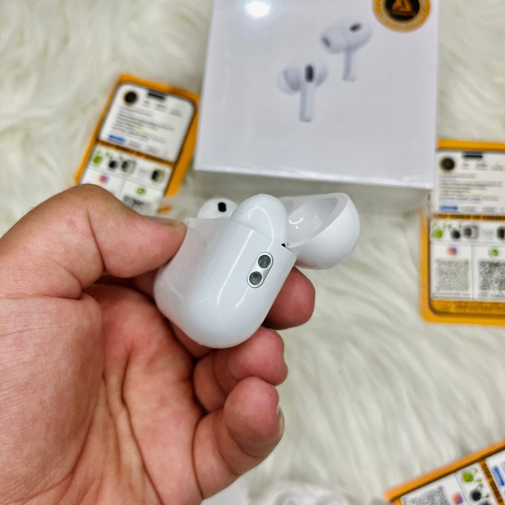 Apple Airpords Pro USA + Free Cover - Design by Apple in California USA - 100% Original Full ANC Control, Clear Sound Quality and Long battery timing Stile Gadget