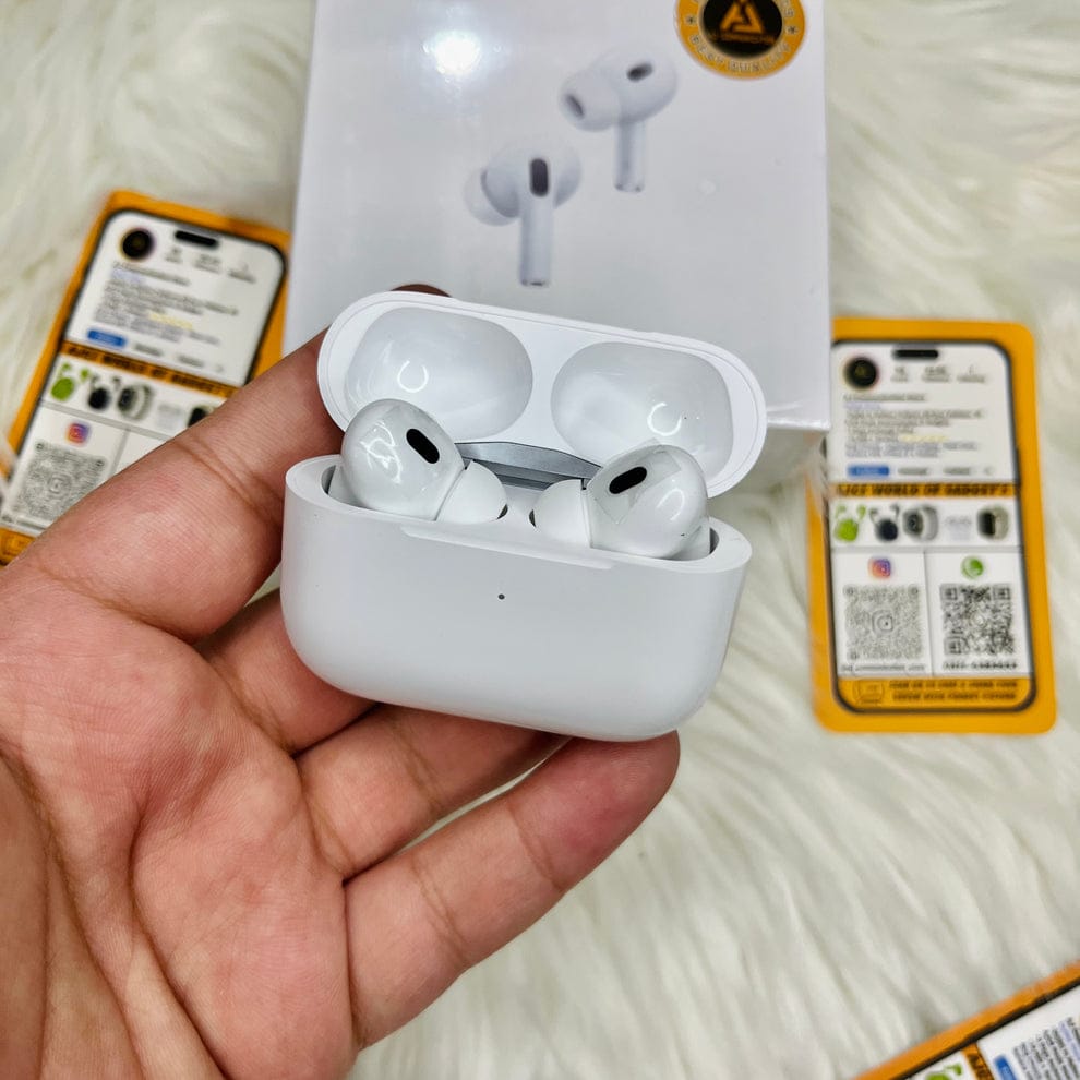 Apple Airpords Pro USA + Free Cover - Design by Apple in California USA - 100% Original Full ANC Control, Clear Sound Quality and Long battery timing Stile Gadget