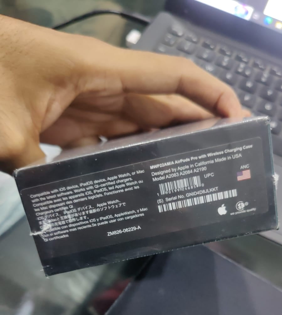 Apple AirPods Pro USA Black + Free Cover - 100% Original Full ANC Control, Clear Sound and 2+ days battery timing