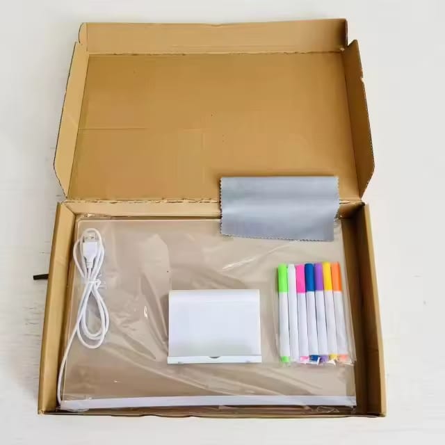 Kids LED Writing & Drawing Tablet | Reusable LCD Board for Children | Educational Light Tab