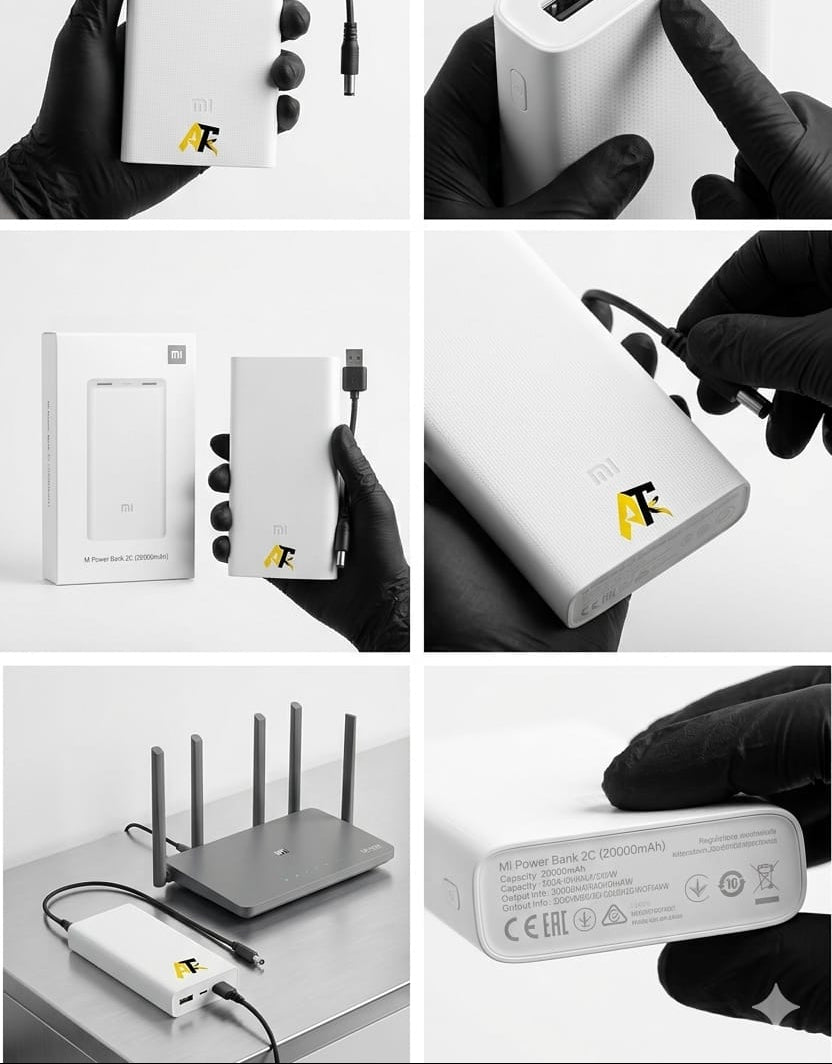 WiFi Router UPS Power Bank, 12 Volts, 20,000 mAH Battery - 5 to 7 Hours Battery Life - Best Quality | Adnan Tech