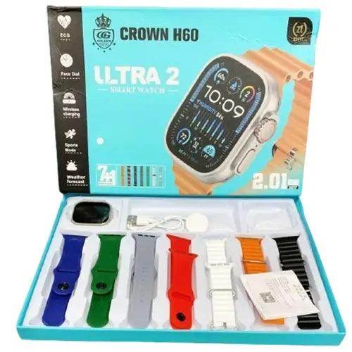 Crown H60 Ultra2 7 in 1 Smart Watch - Stile Gadget