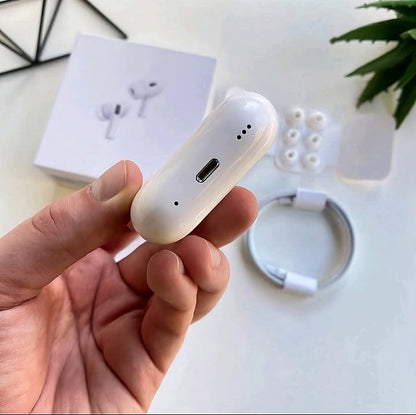 Apple Airpords Pro USA + Free Cover - Design by Apple in California USA - 100% Original Full ANC Control, Clear Sound Quality and Long battery timing Stile Gadget